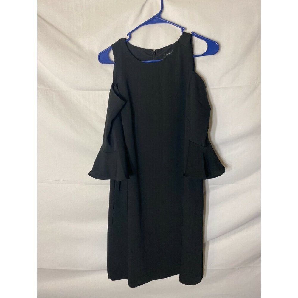 Ann Taylor Women’s 4 Little Black Dress classy Whimsygoth Ruffle Sleeves small
